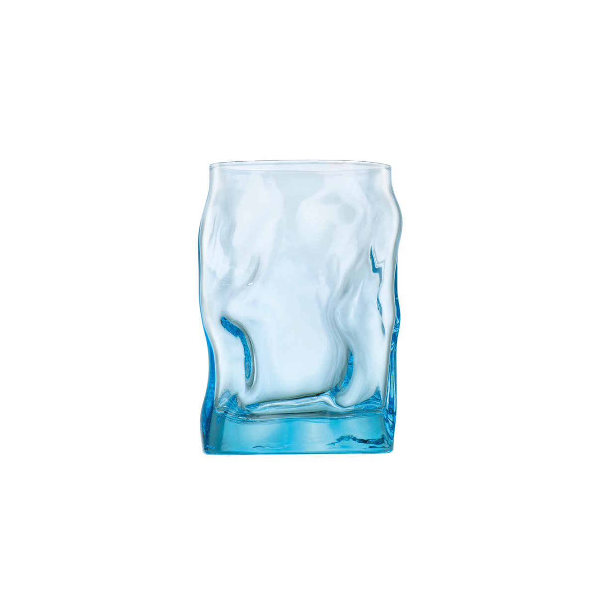 Bormioli Rocco Sorgente 10.25 oz. Rocks Drinking Glasses, Sapphire Blue (Set of 6)