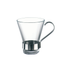 Bormioli Rocco Ypsilon 3.5 oz. Espresso Cup with Stainless Steel Handle (Set of 6)