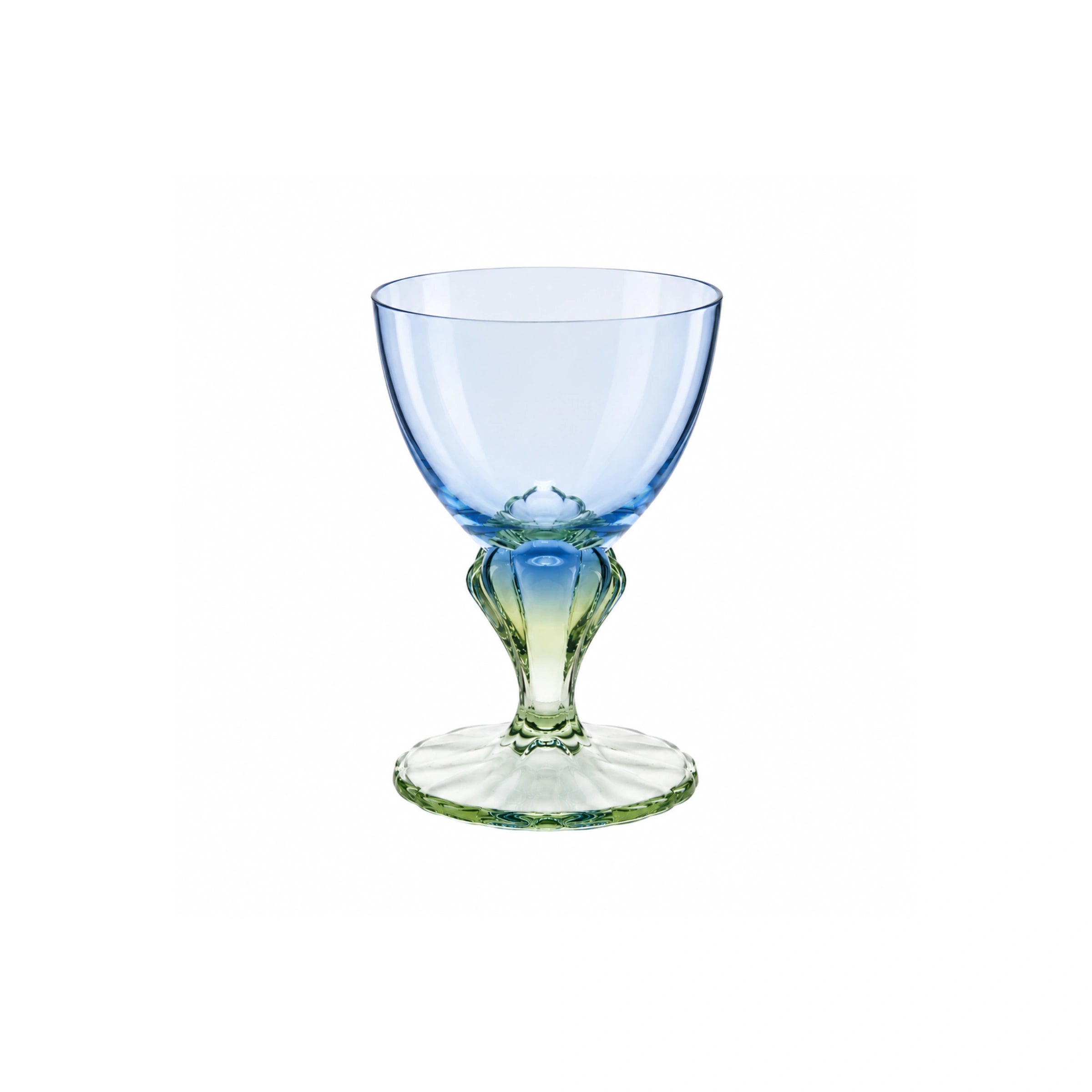 Bahia 12.2 oz. Colored Footed Dessert Bowl, Sapphire Blue & Emerald Green
