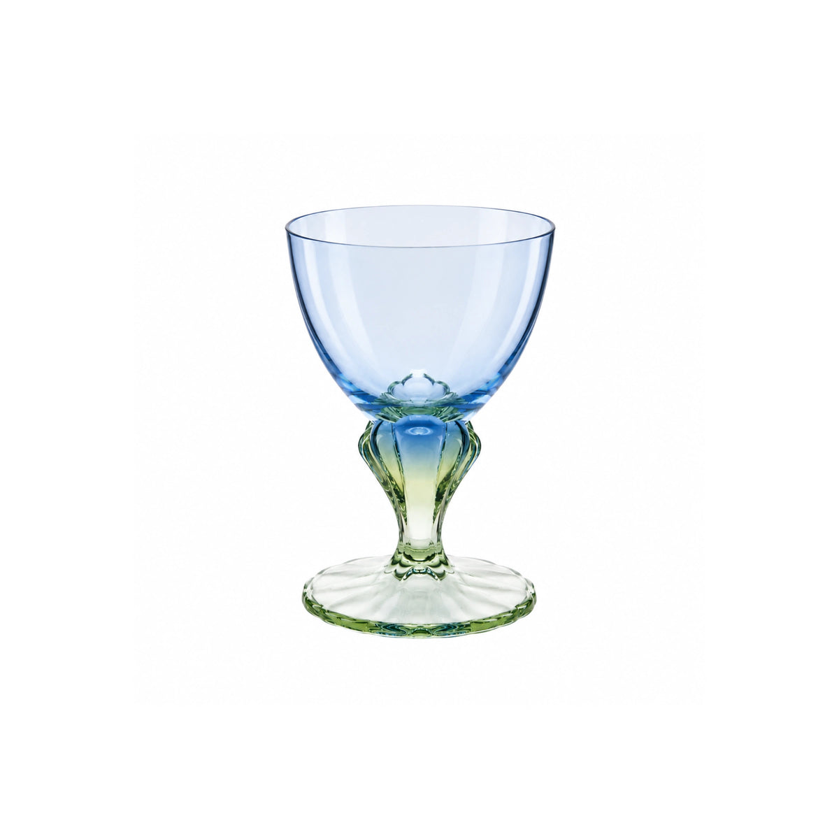 Bahia 12.2 oz. Colored Footed Dessert Bowl, Sapphire Blue & Emerald Green
