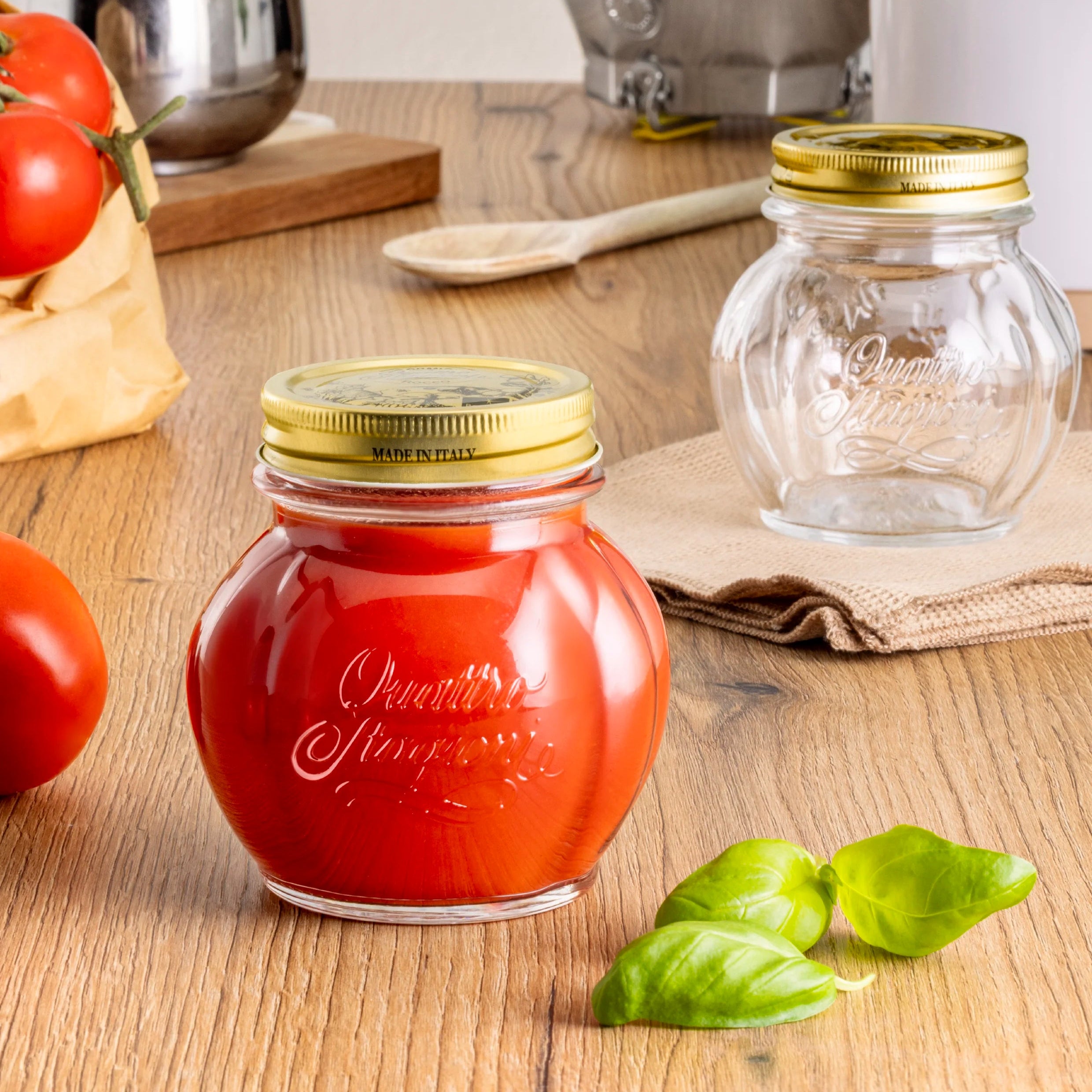 Quattro Stagioni 13.50 oz. Tomato-Shaped Canning Jar