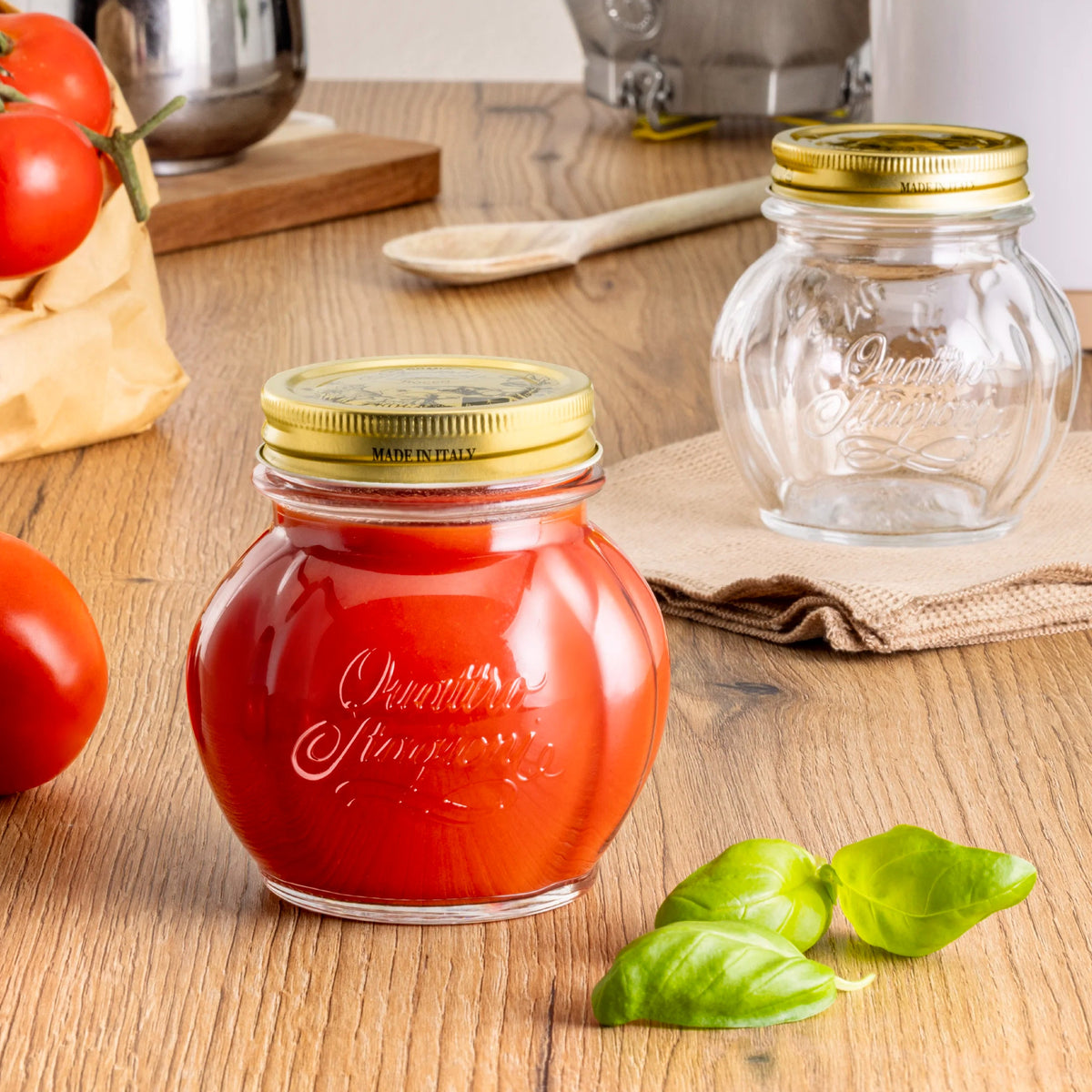 Quattro Stagioni 13.50 oz. Tomato-Shaped Canning Jar