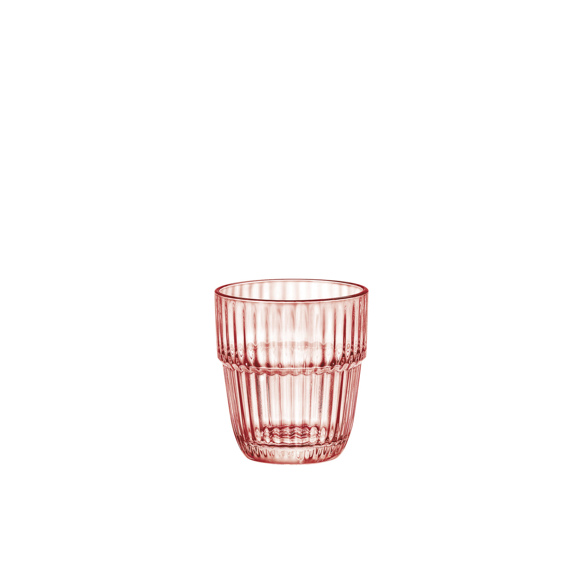 Bormioli Rocco Barshine 10.3 oz. Rocks Stackable Drinking Glasses, Peach (Set of 6)