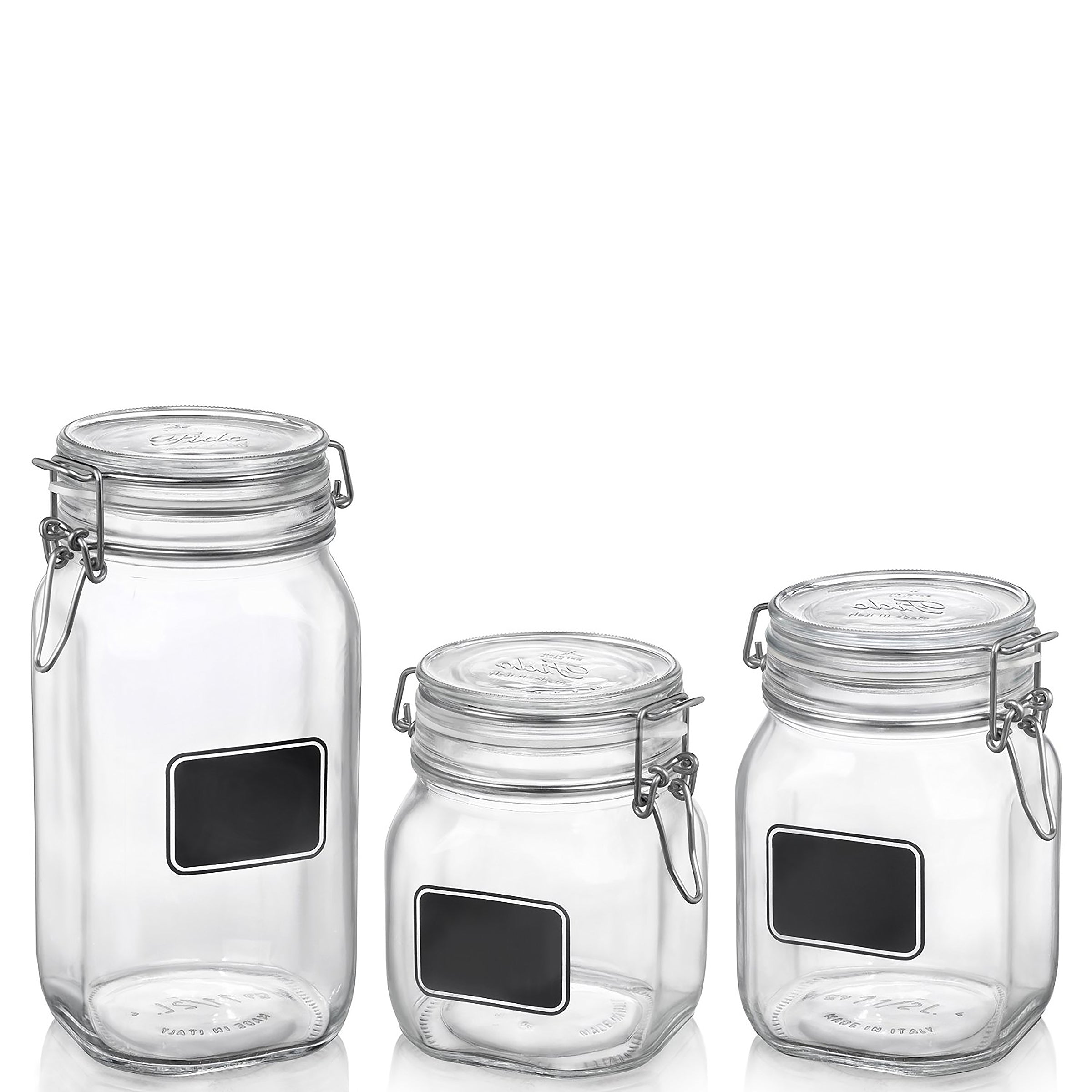 Bormioli Rocco Fido 25.25 oz. Food Jar, Chalkboard (Set of 12)