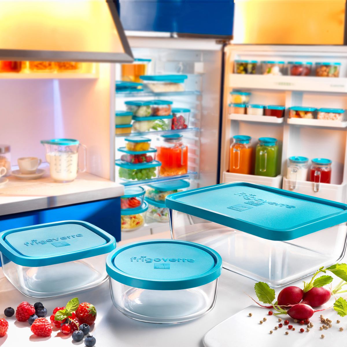 Bormioli Rocco Frigoverre 10.25 oz. Round Food Storage Container (Set of 12)