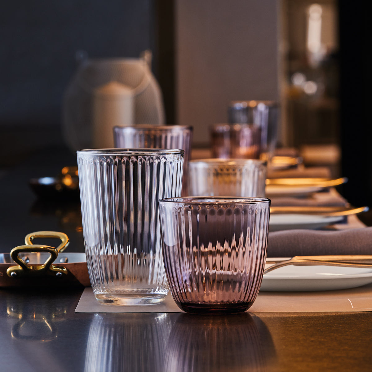 Bormioli Rocco Line 13.25 oz. Long Drink Drinking Glasses, Clear (Set of 12)