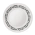 Bormioli Rocco White Moon Chiaroscuro 10.75" Opal Glass Dinner Plate, Sfere (Set of 24)